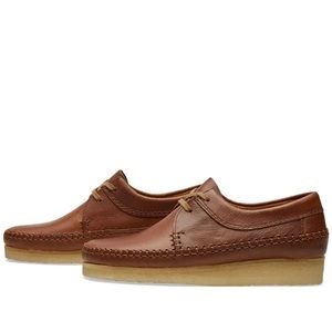 Clarks Weaver - Tan Leather Loafers Shoes